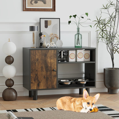 Futterschrank Futterstation Futternapf Hundefutter Mit 2 Edelstahlnäpfe