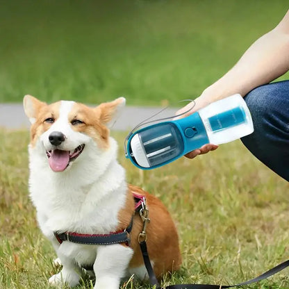 Three-in-One Portable Dog Water Cup with Food and Waste Bag - Multi-Functional Pet Supplies