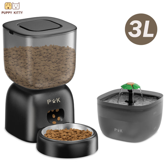 Automatischer Futter- und Wasserspender für Katzen und Hunde mit Filterfunktion