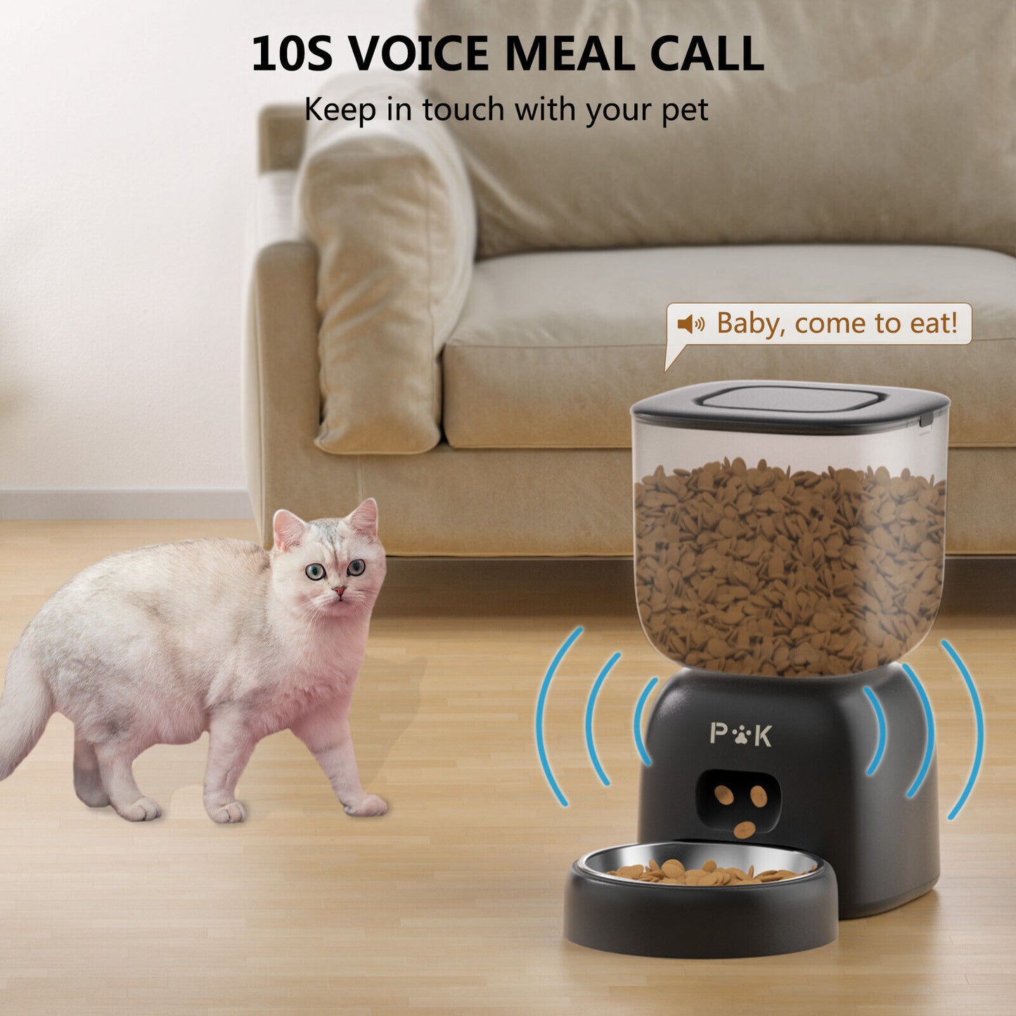 Automatischer Futter- und Wasserspender für Katzen und Hunde mit Filterfunktion