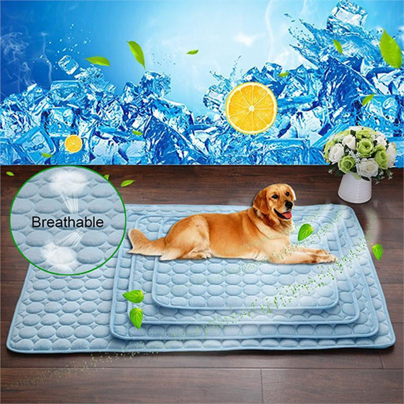 Cooling Ice Silk Pet Bed for Dogs and Cats - Summer Comfort Pad