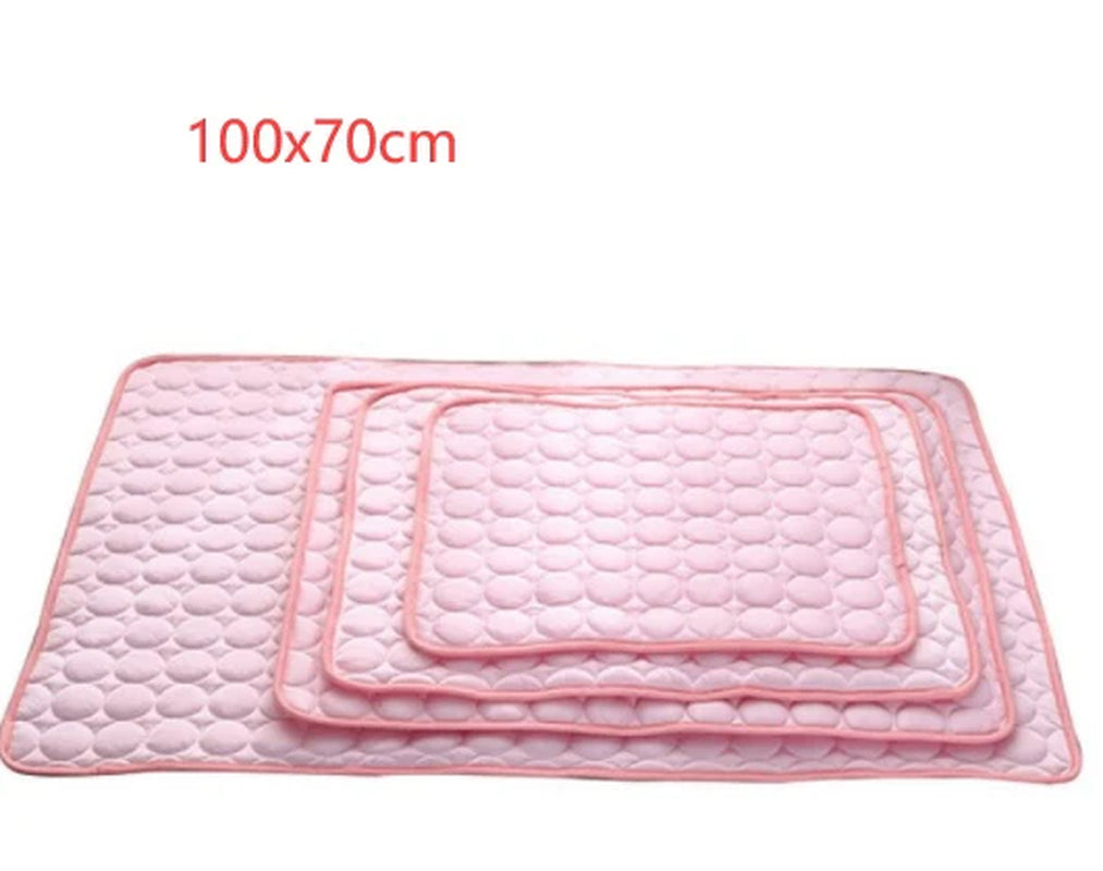 Cooling Ice Silk Pet Bed for Dogs and Cats - Summer Comfort Pad