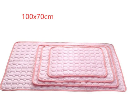 Cooling Ice Silk Pet Bed for Dogs and Cats - Summer Comfort Pad