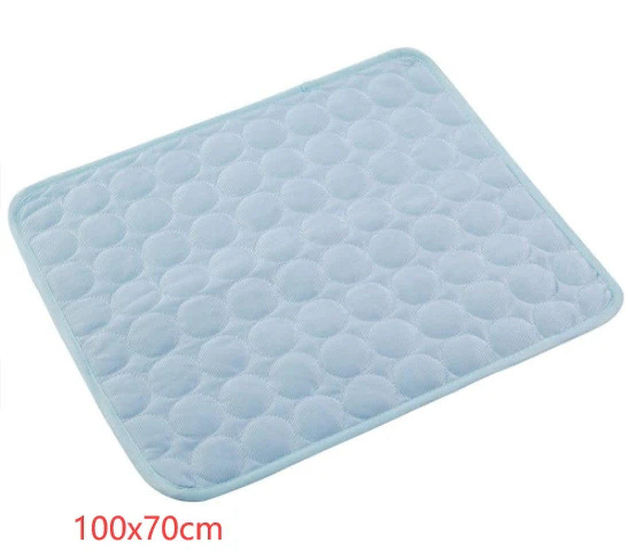 Cooling Ice Silk Pet Bed for Dogs and Cats - Summer Comfort Pad