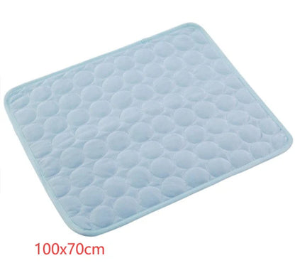 Cooling Ice Silk Pet Bed for Dogs and Cats - Summer Comfort Pad