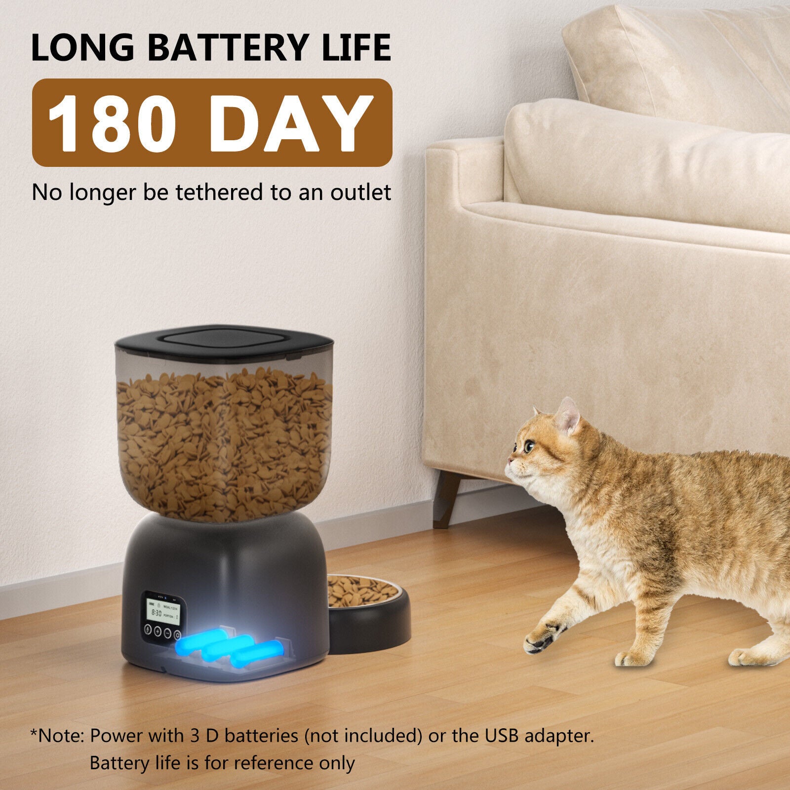 Automatischer Futter- und Wasserspender für Katzen und Hunde mit Filterfunktion