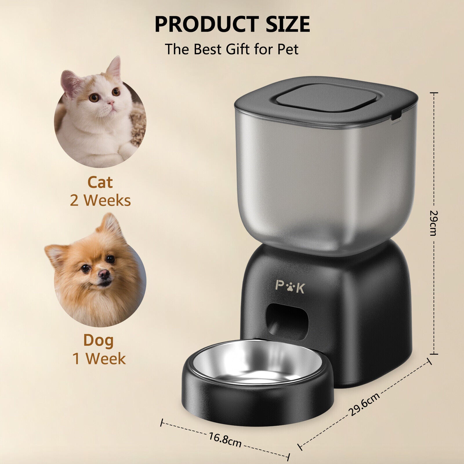 Automatischer Futter- und Wasserspender für Katzen und Hunde mit Filterfunktion