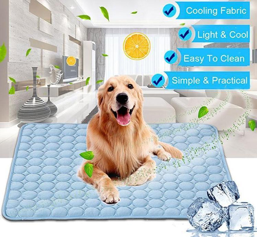 Cooling Ice Silk Pet Bed for Dogs and Cats - Summer Comfort Pad
