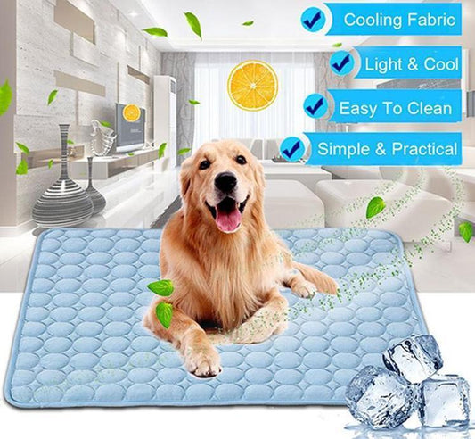Cooling Ice Silk Pet Bed for Dogs and Cats - Summer Comfort Pad